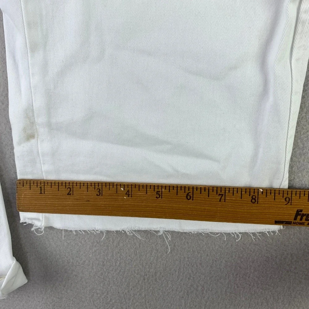 Zara Cargo Pants Women 4 White Straight Leg Utility Pockets High Rise Loose Fit